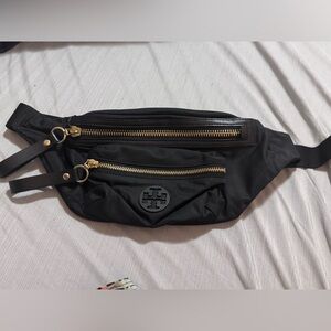 Authentic Tory Burch Nylon Belt Bag Bum Bag Fanny Pack Crossbody In Black Style